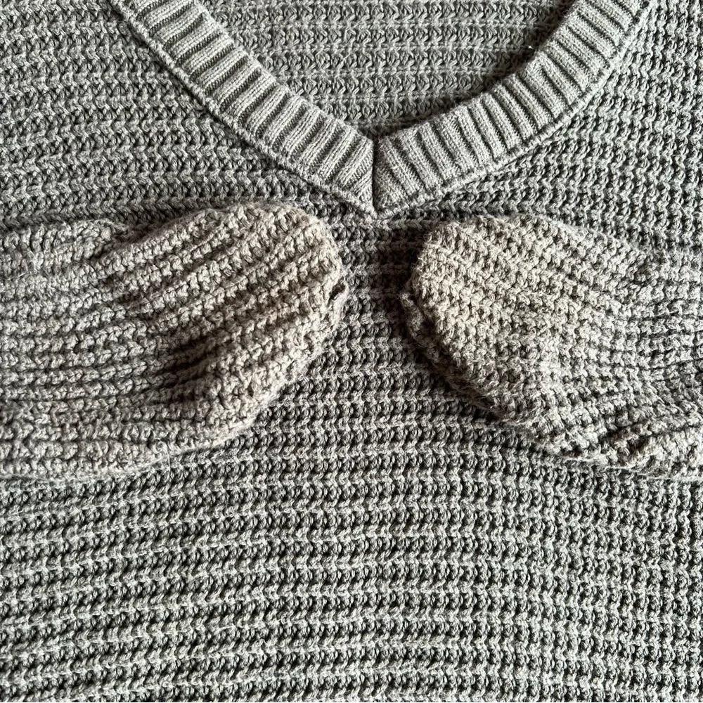 GUC Free People Moonshine V Oversized Cold Shoulder Sweater | Sz M | Olive Green - Picture 5 of 8